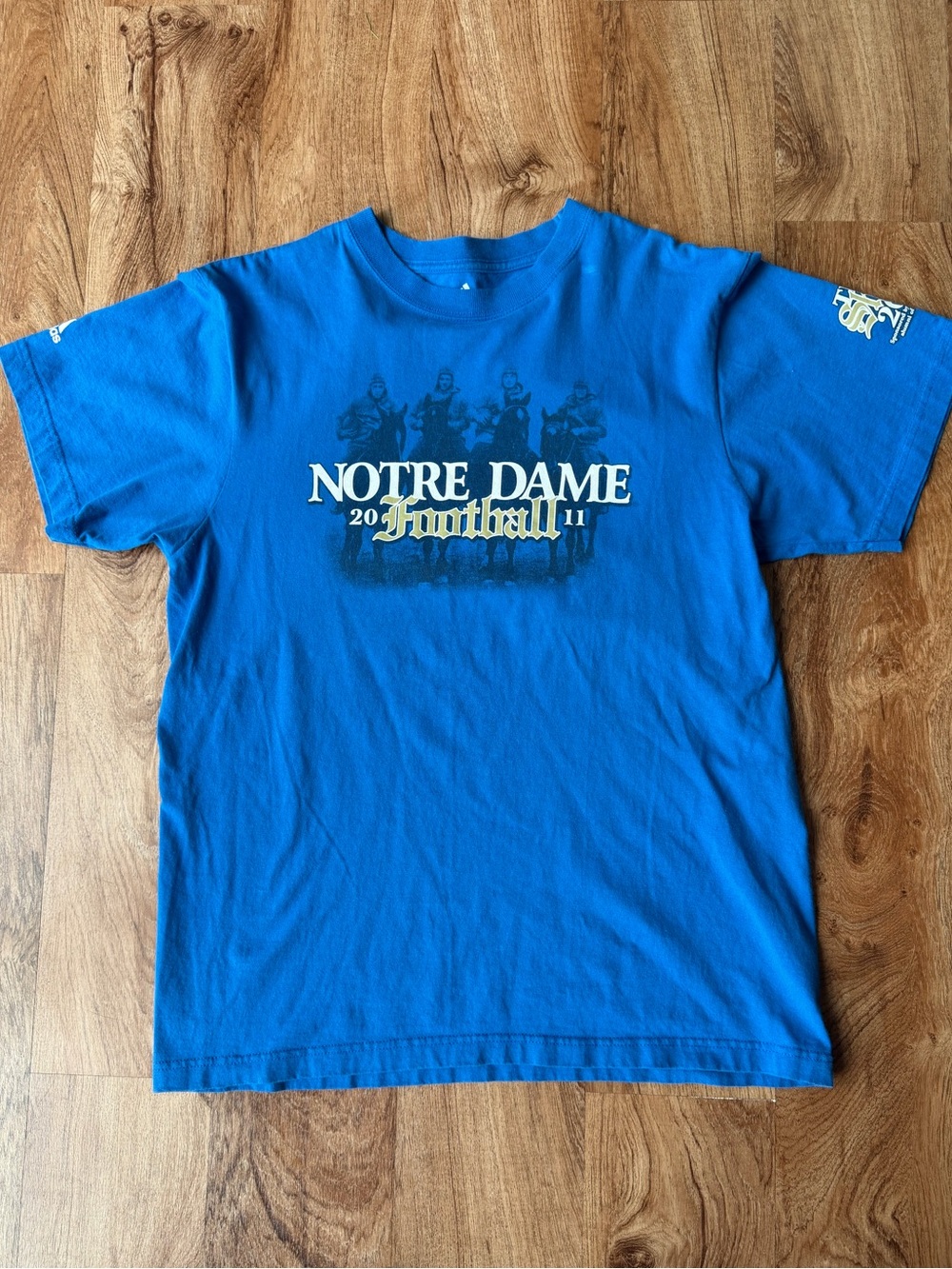 adidas Notre Dame Blue Football Tee